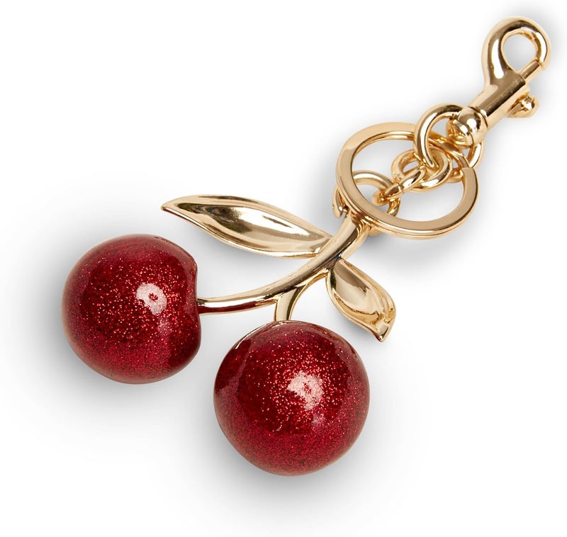 YDF Cherry Keychain Cute Bag Charm Women Leather Keyring Car Keys Gift Mother's Day Birthday Valentine's Purse Accessory - Image 1